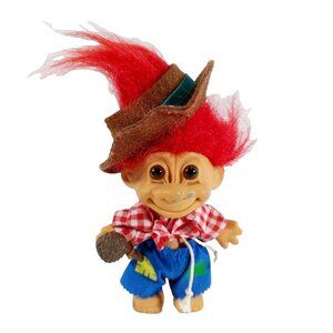 HILLBILLY HOBO  5" Russ Troll Doll Red Hair